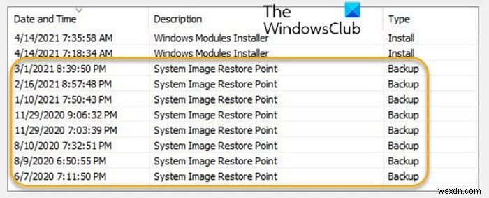 วิธีการลบ System Image Restore Point ออกจาก System Restore ใน Windows 10 
