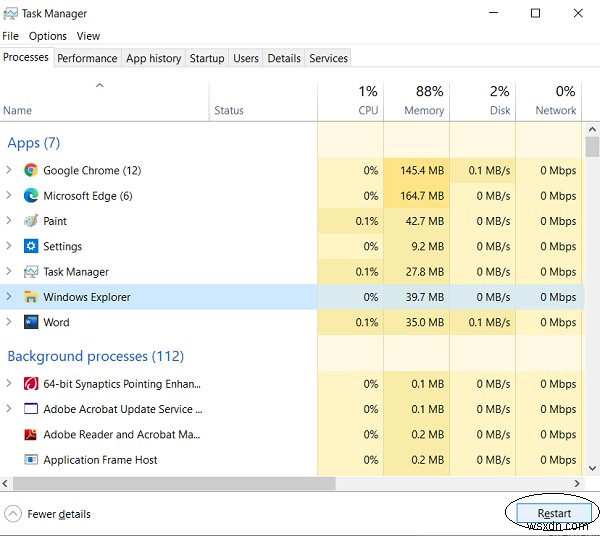 ไอคอน System Tray ไม่ทำงานใน Windows 10 