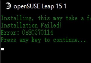 WslRegisterDistribution ล้มเหลวโดยมีข้อผิดพลาด:0x80370114 
