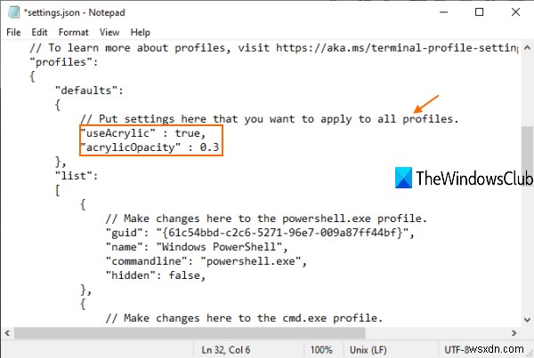 วิธีเปิดใช้งานพื้นหลังโปร่งใสใน Windows Terminal 