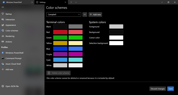 วิธีเปลี่ยนชุดรูปแบบสีเริ่มต้นใน Windows Terminal 