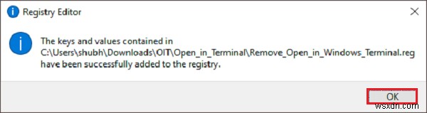 วิธีเพิ่มหรือลบ Open ใน Windows Terminal จากเมนูบริบทใน Windows 11/10 