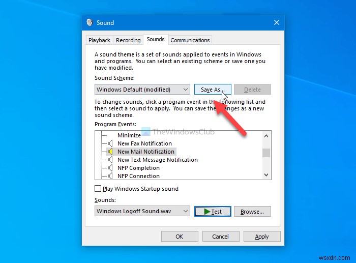 วิธีเปลี่ยนเสียงแจ้งเตือนอีเมลใหม่ใน Windows 10 
