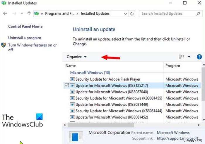 วิธีถอนการติดตั้ง Windows Updates ที่ทำเครื่องหมายเป็น Permanent without Uninstall option ใน Windows 10 