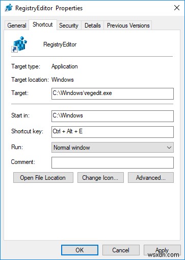 วิธีสร้างเดสก์ท็อปและแป้นพิมพ์ลัดเพื่อเปิด Windows Registry Editor 