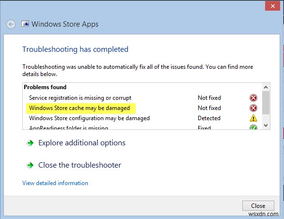 Windows Store Cache อาจเสียหายใน Windows 11/10 