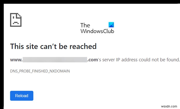 DNS_PROBE_FINISHED_NXDOMAIN ไม่พบที่อยู่ IP ของเซิร์ฟเวอร์ 