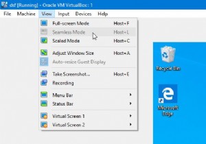 โหมด VirtualBox Seamless เป็นสีเทาหรือไม่ทำงาน 