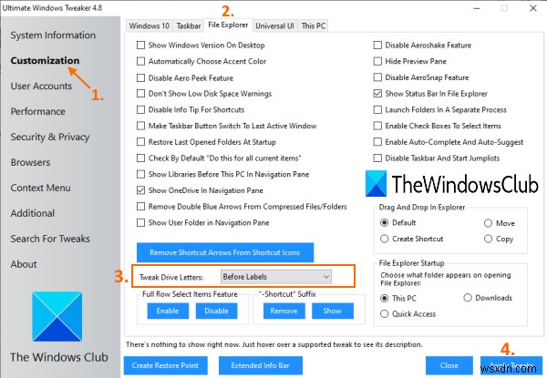 วิธีแสดงอักษรระบุไดรฟ์ก่อนชื่อไดรฟ์ใน Explorer ใน Windows 11/10 