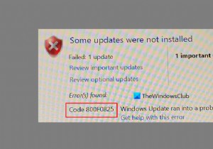 แก้ไขข้อผิดพลาด Windows Update 0x800F0825 