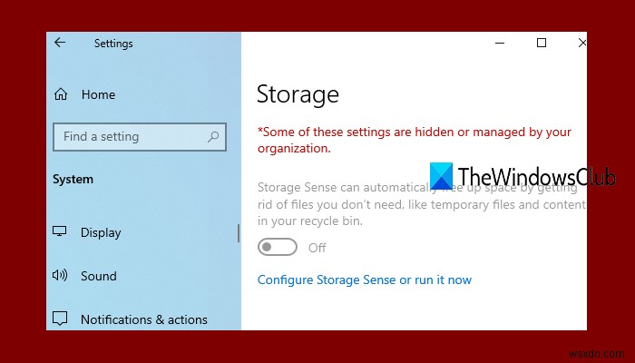 วิธีปิดการใช้งาน Storage Sense ใน Windows 11/10 