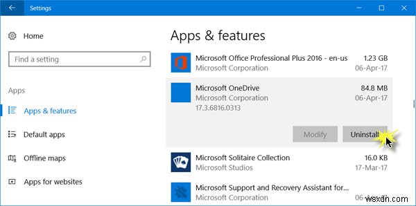 วิธีลบหรือถอนการติดตั้งแอพ Microsoft OneDrive ใน Windows 11/10 