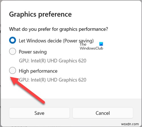 วิธีเลือก GPU ที่แตกต่างกันสำหรับแอพต่างๆ ใน ​​Windows 11/10 