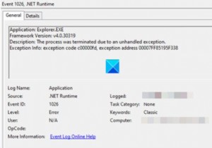 แก้ไข .NET Runtime Error 1026 รหัสข้อยกเว้น c00000fd บนระบบ Windows 10 