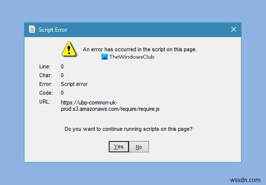 แก้ไขข้อผิดพลาดสคริปต์ใน Windows 11/10 
