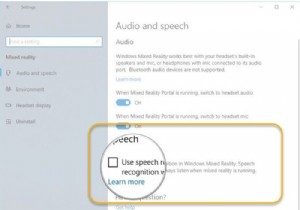 วิธีเปิดหรือปิดใช้การรู้จำเสียงใน Windows Mixed Reality ใน Windows 10 