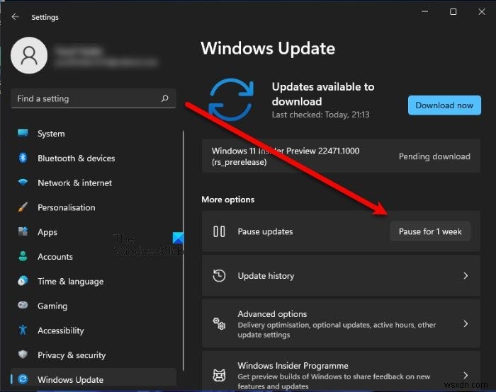 วิธีหน่วงเวลา เลื่อนหรือหยุด Windows Update ใน Windows 11/10 สูงสุด 365 วัน 