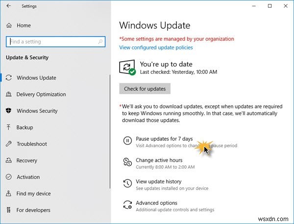 วิธีหน่วงเวลา เลื่อนหรือหยุด Windows Update ใน Windows 11/10 สูงสุด 365 วัน 