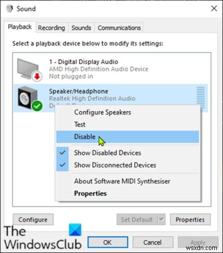 วิธีเปิดหรือปิดใช้งานอุปกรณ์ส่งสัญญาณเสียงใน Windows 11/10 