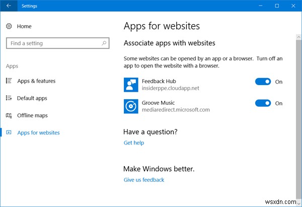 แอพสำหรับเว็บไซต์ให้คุณเปิดเว็บไซต์ด้วยแอพหรือเบราว์เซอร์ใน Windows 11/10 