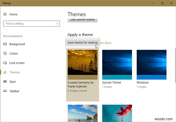 วิธีสร้าง บันทึก ใช้ ลบ Themes ใน Windows 11/10 