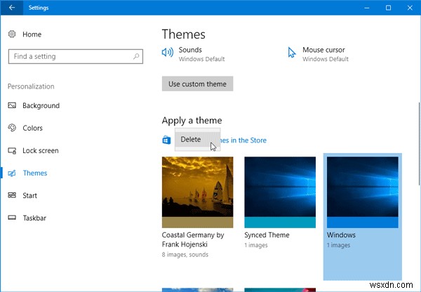 วิธีสร้าง บันทึก ใช้ ลบ Themes ใน Windows 11/10 