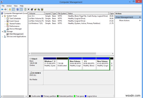 สร้างใหม่ ปรับขนาด ขยายพาร์ติชั่นโดยใช้ Disk Management Tool ใน Windows 11/10 