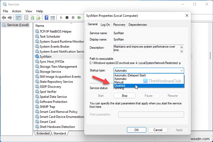 เปิดใช้งานหรือปิดใช้งาน SysMain &Prefetch สำหรับ SSD ใน Windows 11/10 