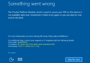 แก้ไขข้อผิดพลาด 0xd00000e5, 0x8007139f, 0x80090030 PIN บน Windows 11/10 