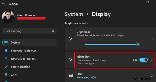 เปิดใช้งานการกรองแสงสีน้ำเงินหรือเปิดหรือปิดไฟกลางคืนใน Windows 11/10 