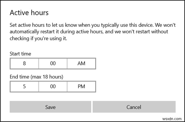 วิธีกำหนดค่าและใช้งาน Active Hours ใน Windows 11/10 