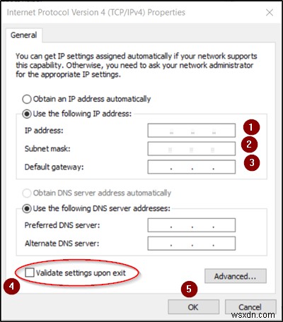 วิธีตั้งค่าที่อยู่ IP แบบคงที่ใน Windows 11/10 