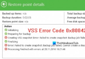 แก้ไข VSS Error Code 0x8004231f บน Windows 11/10 