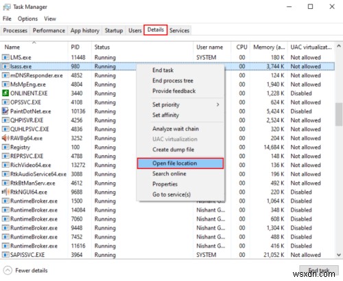 lsass.exe คืออะไรใน Windows 10 และจะรู้ได้อย่างไรว่าเป็นไวรัส? 