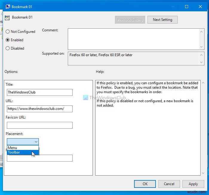 วิธีสร้างบุ๊คมาร์ค Firefox โดยใช้ Group Policy และ Registry Editor 