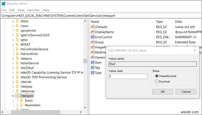 แก้ไขข้อผิดพลาดหน้าจอสีน้ำเงิน intelppm.sys บน Windows 11/10 