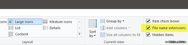 วิธีแสดงนามสกุลไฟล์ใน Windows 11/10 