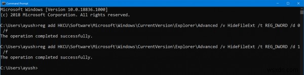 วิธีแสดงนามสกุลไฟล์ใน Windows 11/10 