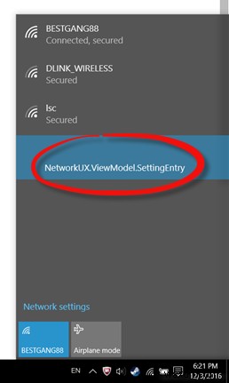 แก้ไขข้อผิดพลาด SystemSettings.ViewModel.SettingEntry หรือ NetworkUX.ViewModel.SettingEntry 