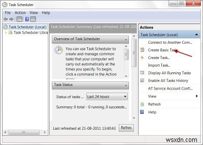 กำหนดเวลาปิดเครื่องหรือรีสตาร์ทโดยใช้ Task Scheduler ใน Windows 11/10 