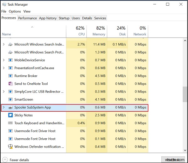 แอป Spooler SubSystem คืออะไรและเหตุใดจึงมีการใช้งาน CPU สูง 