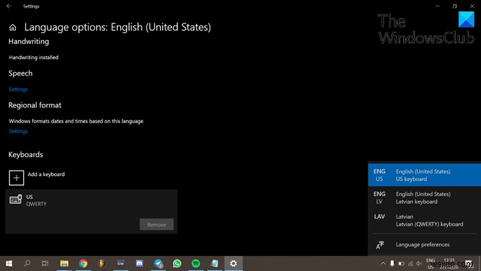 ไม่สามารถลบรูปแบบแป้นพิมพ์ใน Windows 11/10 