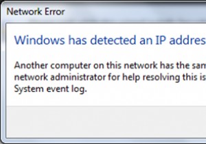 Windows ตรวจพบความขัดแย้งของที่อยู่ IP 