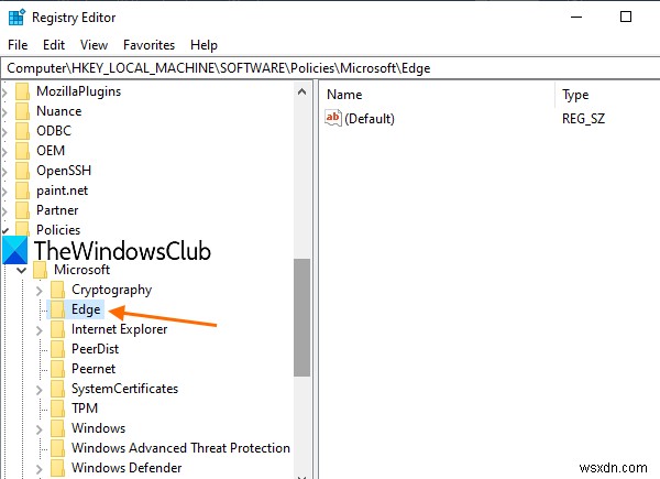 เปิดหรือปิดใช้งานโหมดผู้เยี่ยมชมใน Microsoft Edge โดยใช้ Windows 10 Registry 