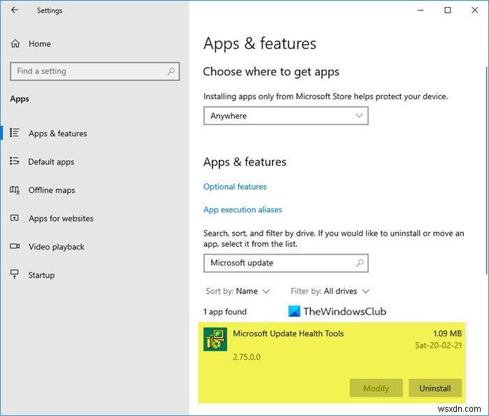 Microsoft Update Health Tools คืออะไรที่ฉันเห็นบนคอมพิวเตอร์ Windows 10 ของฉัน 