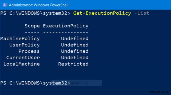 PowerShell:ไม่สามารถโหลดไฟล์ได้เนื่องจากสคริปต์การรันถูกปิดใช้งานบนระบบนี้ 