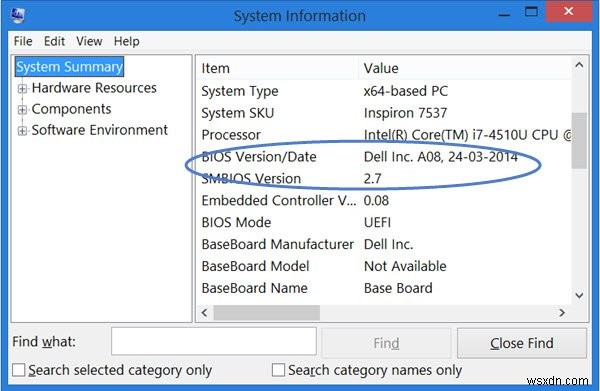 วิธีตรวจสอบเวอร์ชั่น BIOS ใน Windows 11/10 