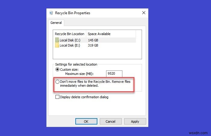 ไฟล์ที่ถูกลบไม่แสดงในถังรีไซเคิลใน Windows 11/10 