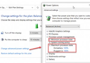 วิธีเปลี่ยนสถานะพลังงานของโปรเซสเซอร์เมื่อใช้แบตเตอรี่โดยใช้บรรทัดคำสั่ง PowerCFG ใน Windows 10 