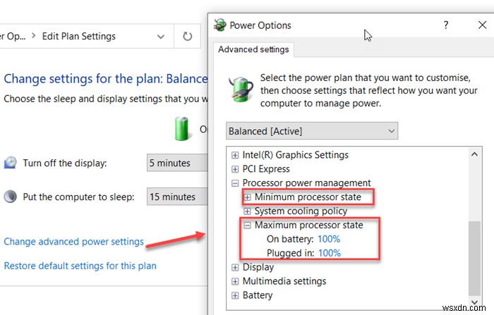 วิธีเปลี่ยนสถานะพลังงานของโปรเซสเซอร์เมื่อใช้แบตเตอรี่โดยใช้บรรทัดคำสั่ง PowerCFG ใน Windows 10 